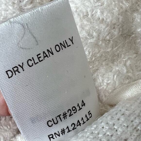 Elodie Wool Blend Teddy Jacket Medium Womens Sherpa Shawl Collar Button Winter - Picture 7 of 9